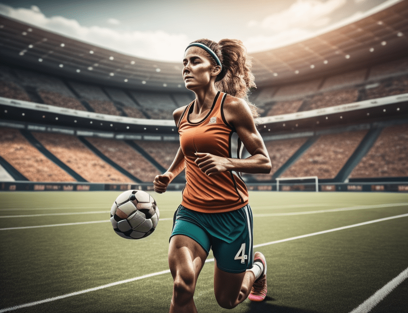 Alt text: An image highlighting the mental and emotional benefits of sports. The image features a person standing with arms wide open, their face displaying a smile. The background is a gradient of blue and green colors, symbolizing peace, tranquility, and nature. Various words and phrases such as "relaxation," "stress relief," "mindfulness," "confidence," "self-esteem," and "positive mindset" are scattered around the person, representing the mental and emotional benefits associated with sports. The text reads "Mental and Emotional Benefits of Sports" in bold letters, with "Here are some specific benefits" written above it in smaller text. The image aims to motivate and inspire individuals to engage in sports as a means of improving their overall well-being.