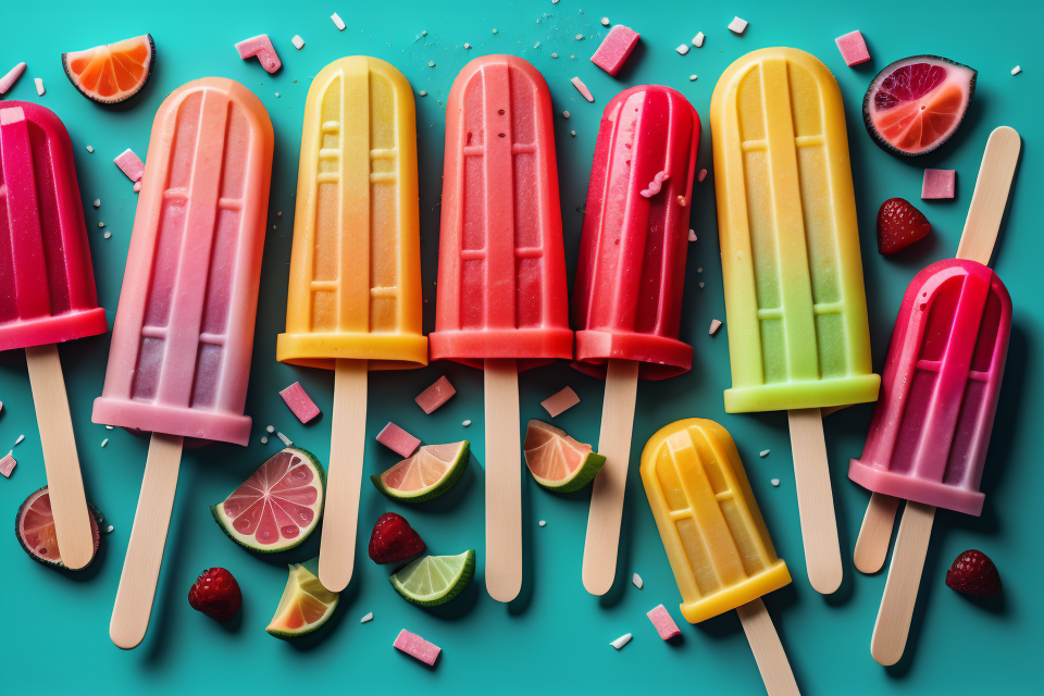 Popsicles: A colorful frozen treat on a stick