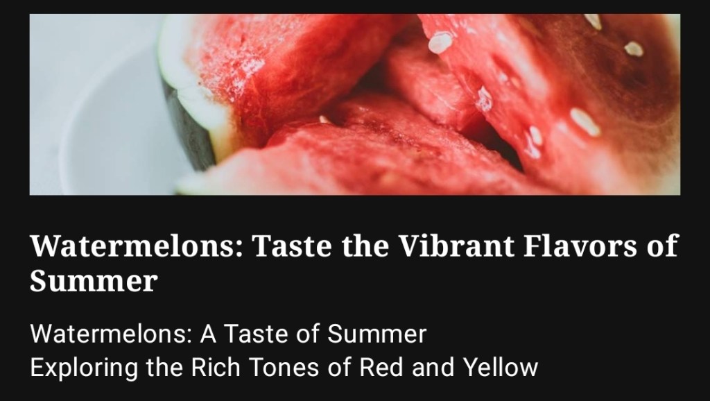 Refreshing slices of juicy watermelon, a summertime favorite packed with hydrating properties, essential vitamins, and a burst of natural sweetness