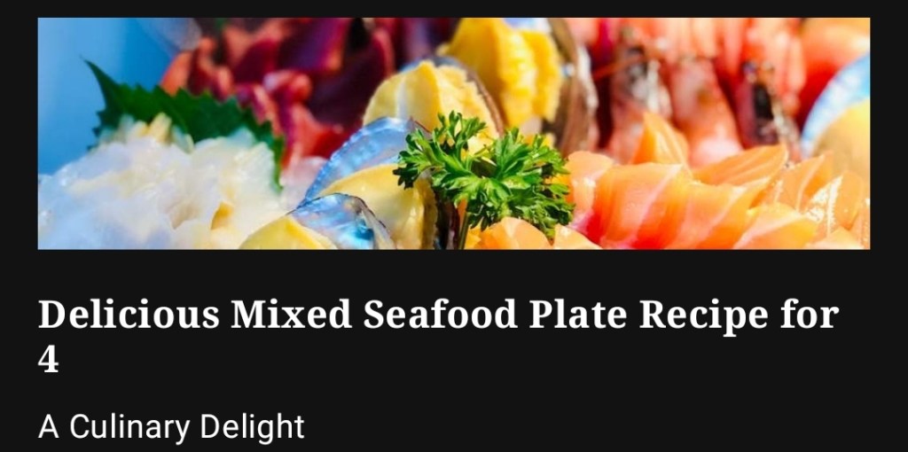 Mixed seafood recipe for 4